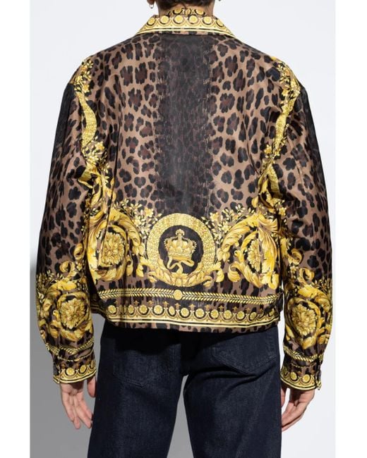 Versace Yellow Patterned Jacket for men