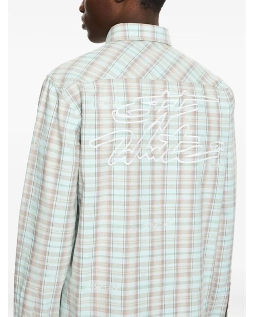 Off-White c/o Virgil Abloh White Marker Check Graphic Shirt for men