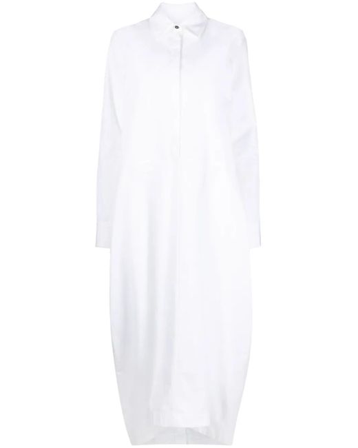 Jil Sander White Baggy-Fit Shirt Maxi Dress