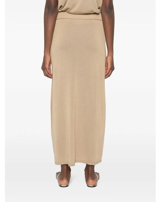Totême Natural Elastic-Waistband Maxi Skirt