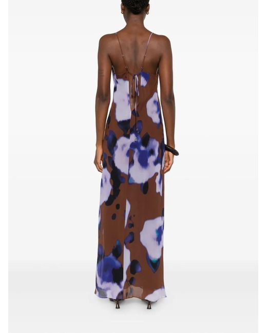 Patrizia Pepe Blue Floral-Print Dress