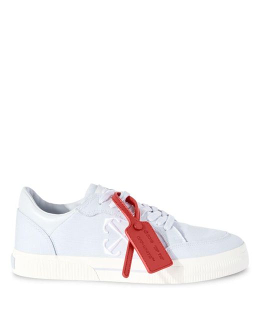 Off-White c/o Virgil Abloh White Vulcanized Contrasting-tag Canvas Sneakers for men