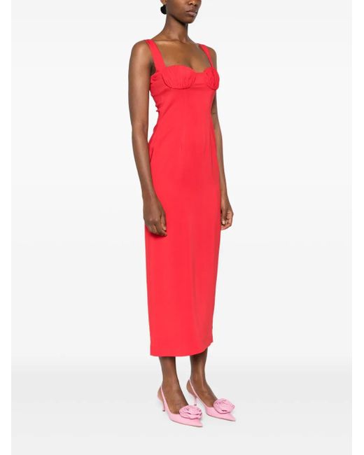 ROWEN ROSE Gathered-detail Maxi Dress