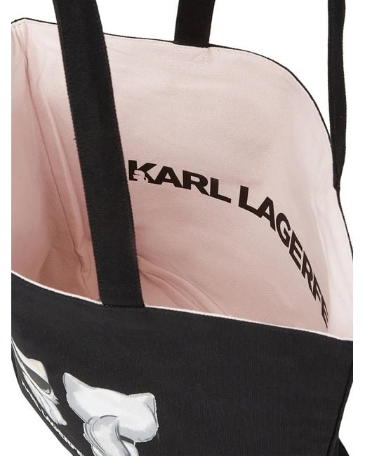 Karl Lagerfeld Black Ikon Choupette Reversible Tote Bag