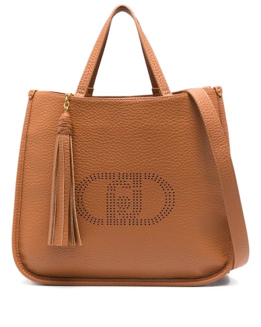 Liu Jo ロゴ ハンドバッグ Brown