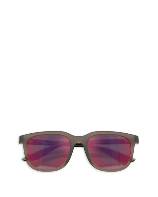 Prada Linea Rossa Purple Square-Frame Sunglasses for men