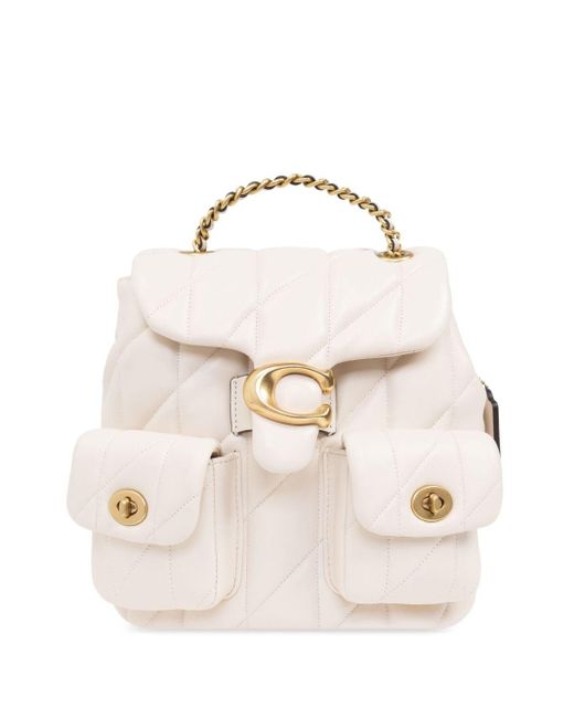 COACH White Gesteppter Tabby Rucksack