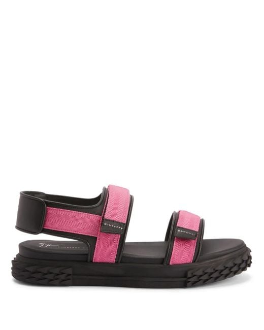 Sandalias Frankie con cierre autoadherente Giuseppe Zanotti de hombre de color Black