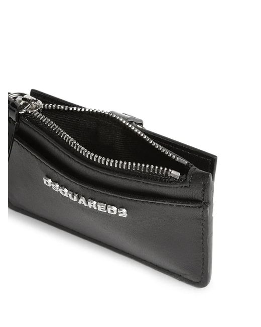 Cartera con placa del logo DSquared² de color Black
