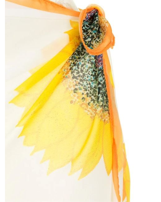 Amir Slama Yellow Printed Beach Skirt