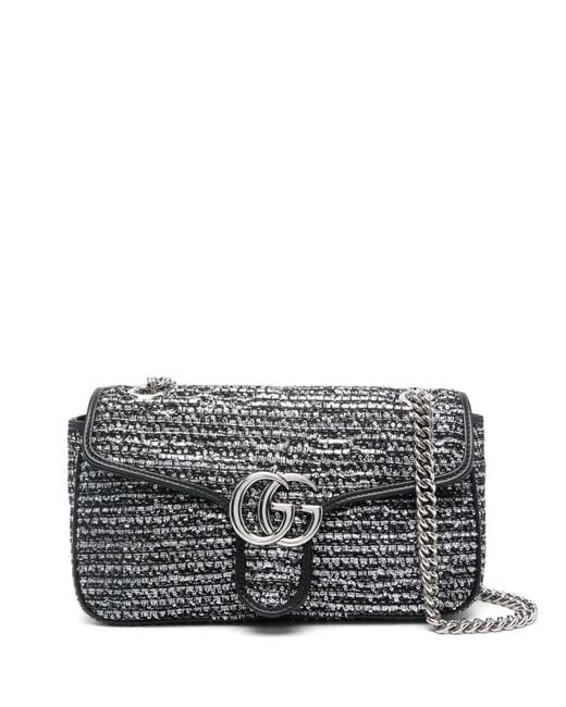 Gucci Gray Small Gg Marmont Shoulder Bag