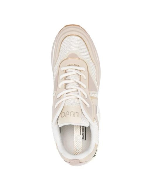 Liu Jo White Maxi Wonder Tech Logo-Detail Sneakers