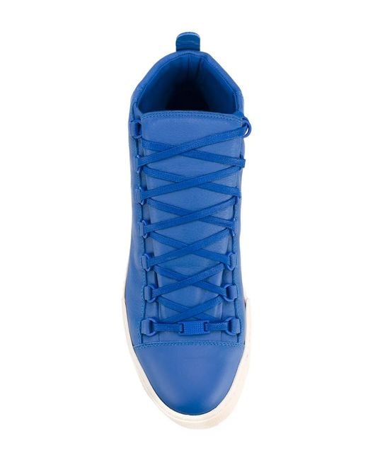 Balenciaga Blue Baskets À Semelle Contrastante for men