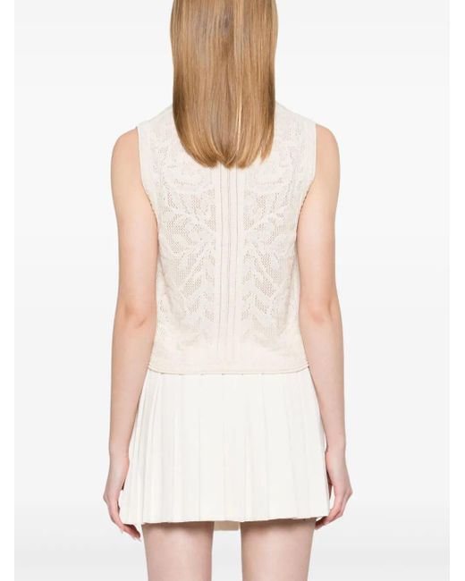 Eric Bompard ポインテール Vネックトップ White