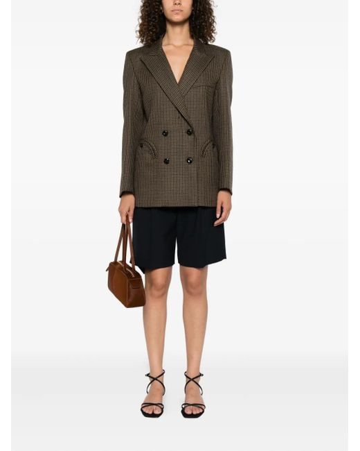 Blazé Milano Brown Houndstooth Double-Breasted Jacket