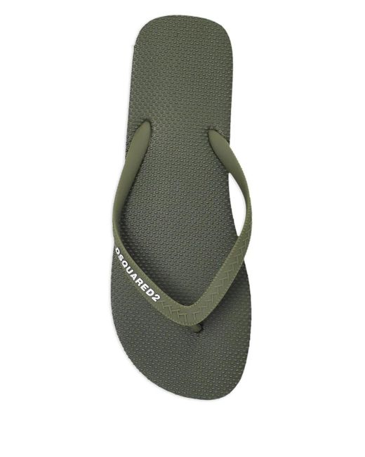 DSquared² Flip-Flops mit Logo-Prägung in Green für Herren