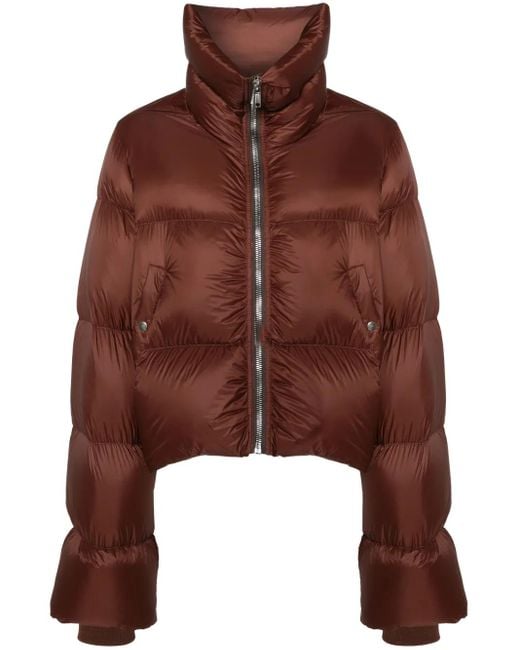 Rick Owens Brown Turtle Padded Jacket