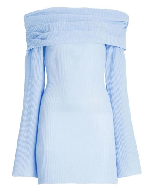 Abito Corto Galli Con Spalle Scoperte di SER.O.YA in Blue