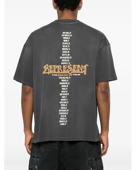 メンズ Represent Golden Tour グラフィック Tシャツ Gray