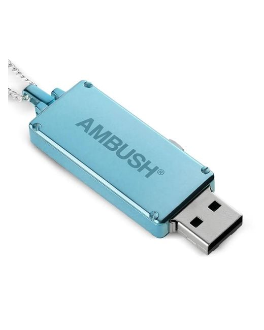 Ambush White Usb Rectangle Necklace for men