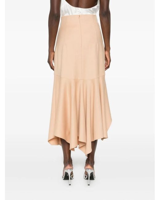 Alberta Ferretti Natural Flowing Silhouette Skirt With Soft Drape