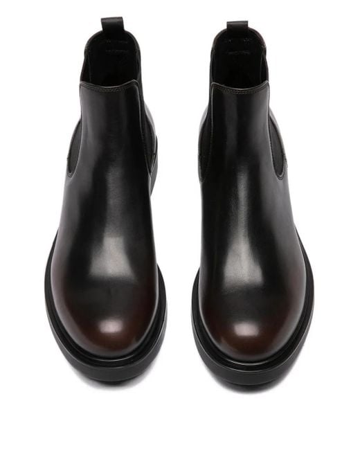 Officine Creative Black Engineer Leather Chelsea Boots for men