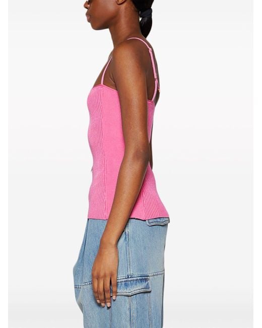 Jacquemus Pink Le Haut Sierra Knitted Top