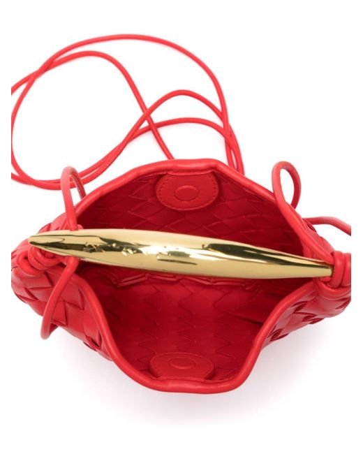 Mini sac à bandoulière Sardine Bottega Veneta en coloris Red