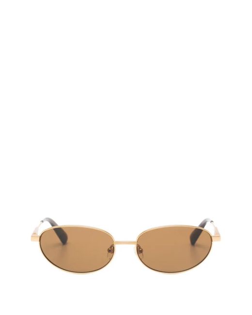 Jacquemus Natural Lunettes De Soleil À Monture Ovale