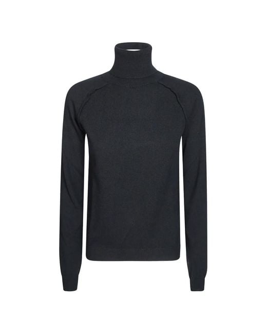 Dondup Blue Polo-Neck Wool Sweater