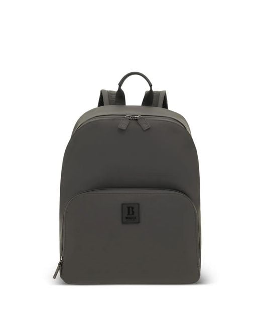 Boggi Black Rubberised Fabric Rucksack for men