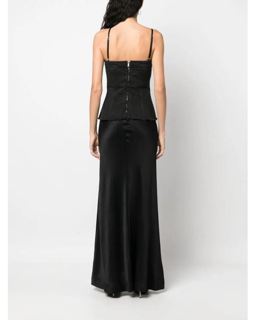 Blumarine Black Abito Raso Ins.Denim Clothing