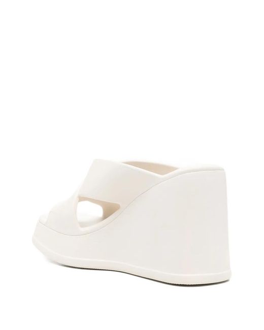 Melissa White Crossover-Strap Sandals