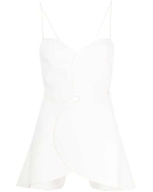 Acler White Allister Cut-out Top