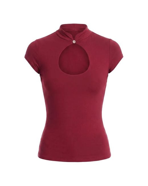 Axel 113 Red Khy Cutout Top