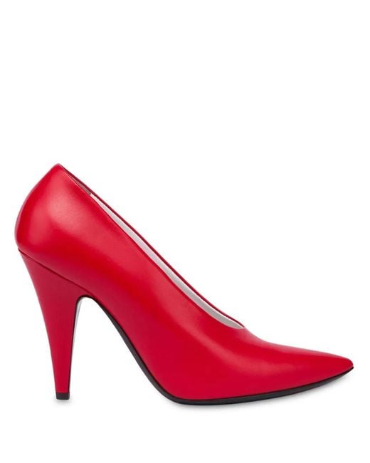 Moschino Pink 100Mm Leather Pumps