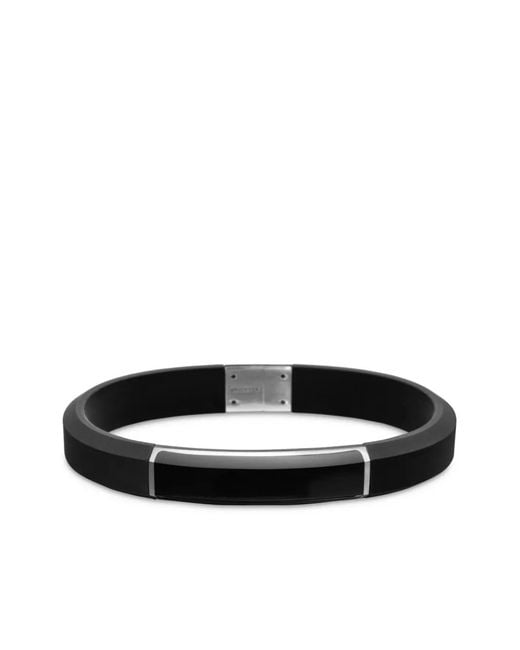David Yurman Black Sterling Streamline Id Bracelet (10Mm) for men