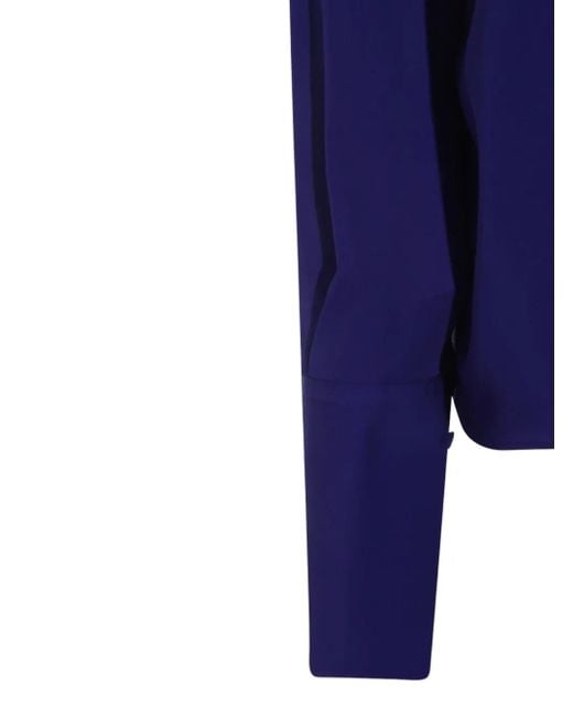 Tom Ford Blue High-Neck Blouse