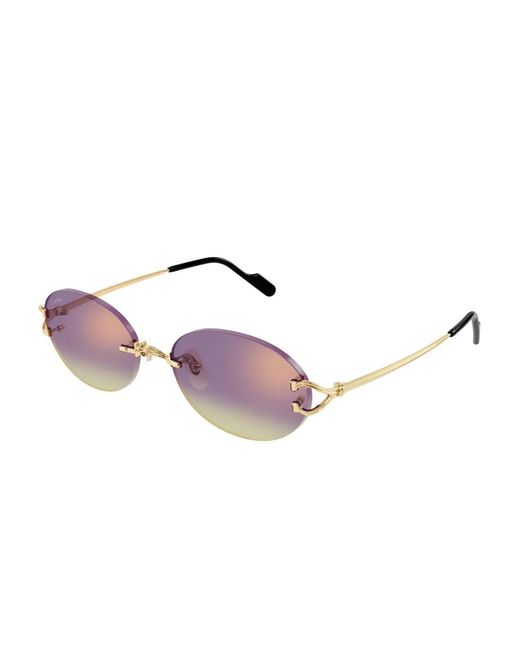 Cartier Pink Round-Frame Sunglasses