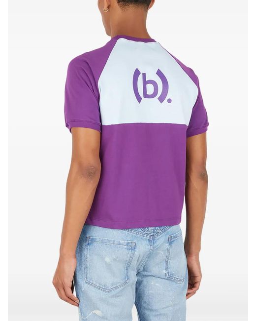 Bstroy Purple T-Shirt En Jersey À Logo Imprimé