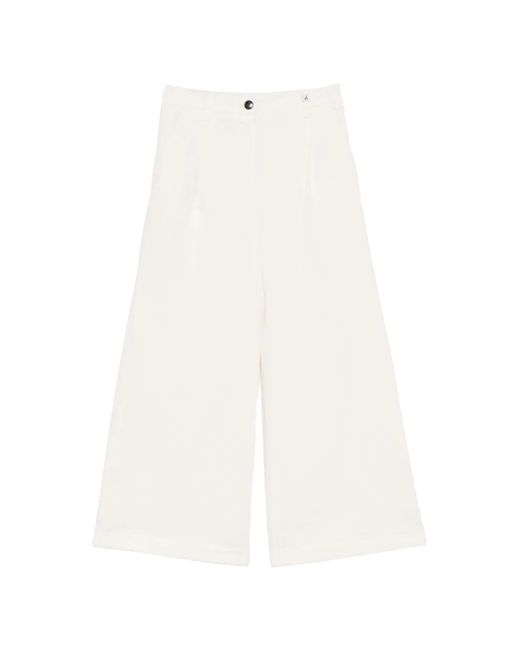 My Myths White Pleated Trousers