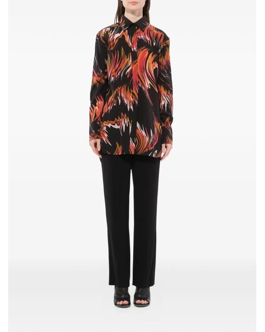Givenchy Red Graphic-Print Button-Down Shirt
