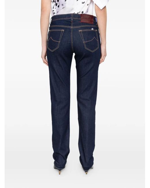 Jacob Cohen Blue Five-Pocket Jeans