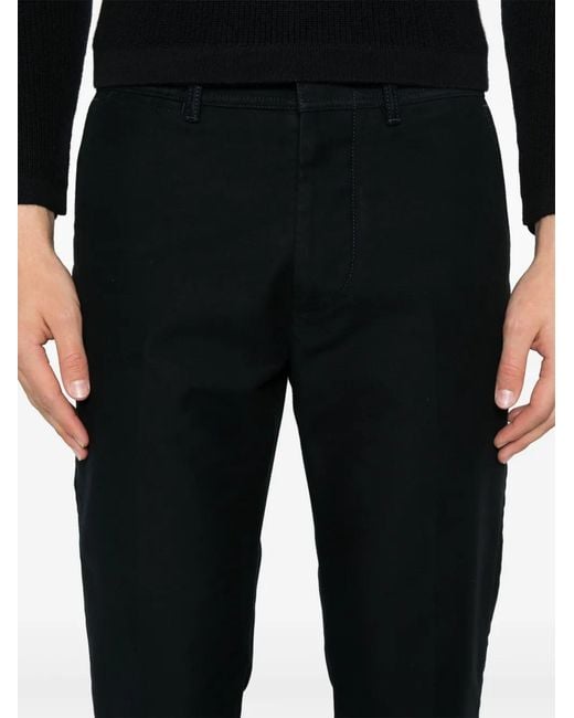 Tom Ford Blue Cotton Straight-Leg Trousers for men