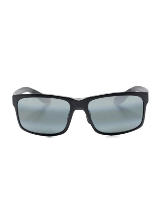 Maui Jim Gray Pokowai Arch Rectangle-Frame Sunglasses