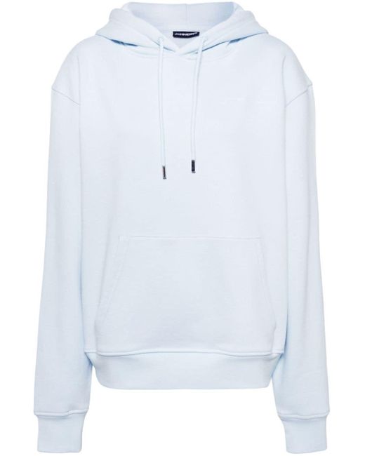 Jacquemus Blue Logo-embroidered Hoodie