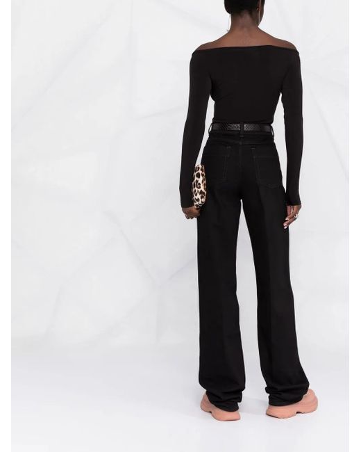 Atu Body Couture Black Off-Shoulder V-Neck Body