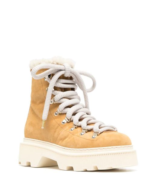 Santoni Natural Houring Suede Boots