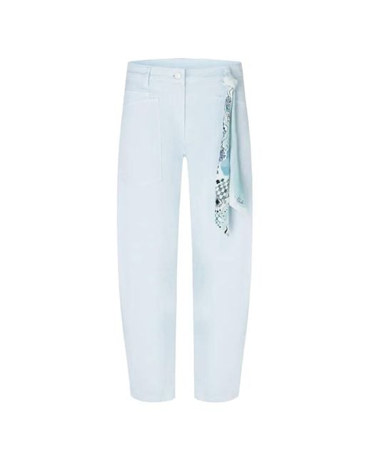 Cambio Blue Ocean Scarf Detail Trousers
