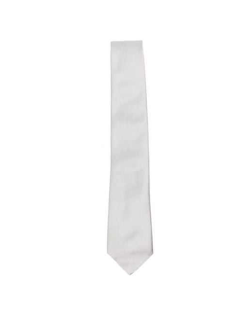 Canali White Cravate À Fini Satiné for men